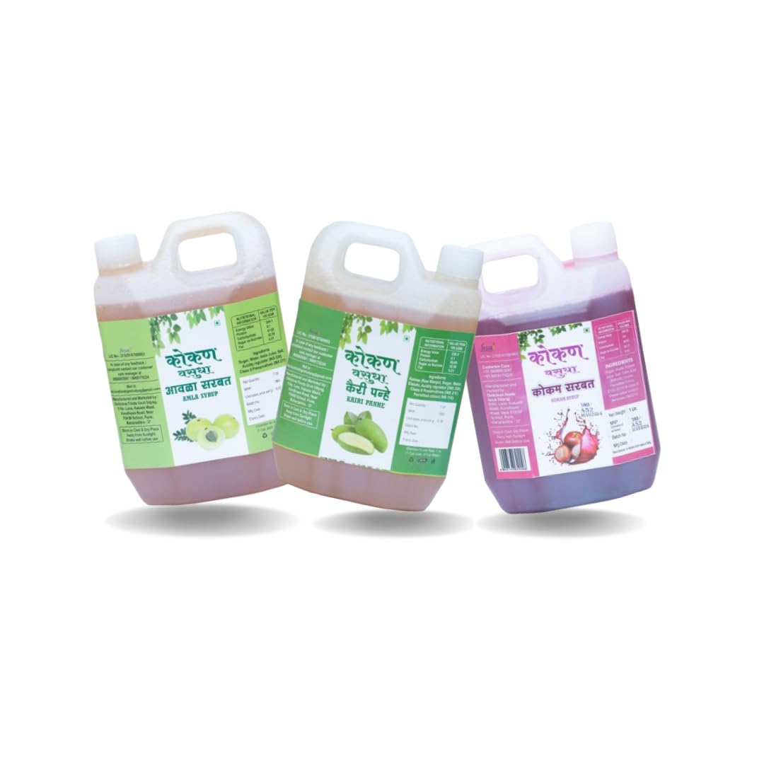 Kokan Vasudha Summer Special Combo: Kairi Panha + Kokum Sharbat + Amla Syrup|Boosts Immunity And Digestion,3 Count (B0D121L92W) Amazon Price History, Amazon Price Tracker