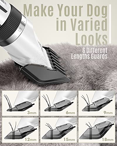 Image of oneisall Dog Clippers Low Noise Grooming Kit for Dogs Cats Pets | Cordless & Long Battery Life, Simple for Beginners, 6 Guide Combs, Removable & Rinsable Blade