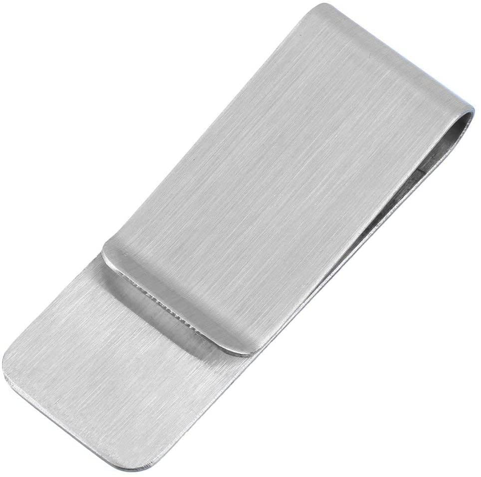 PULABO Fashion Simple Men Women Stainless Steel Money Clip Money Clip Note Holder Credit Card Wallet Purse Great Gift Easy Operation Popular3