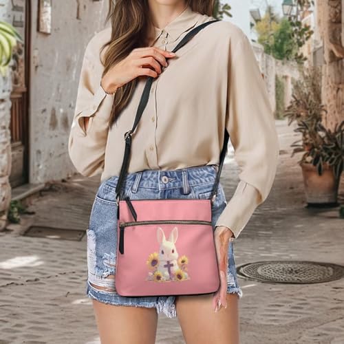 Image of Leather Purses for Women, Leather Hobo Bags for Women Travel Sling Purse Triple Zippered Pockets Shoulder Bag