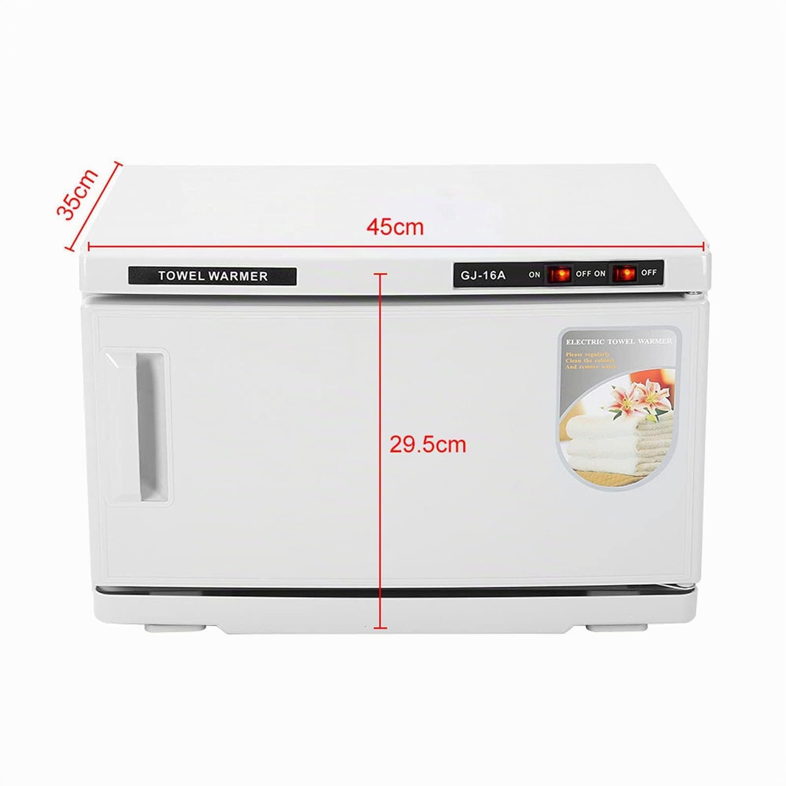 Ejoyous Calentador de Toallas UV de 16L 2 En 1, Toalla de Cara Caliente Esterilizador desinfección Compresas Cosméticas Toalla con Control de Temperatura para El Hogar Salón de Belleza Peluquería