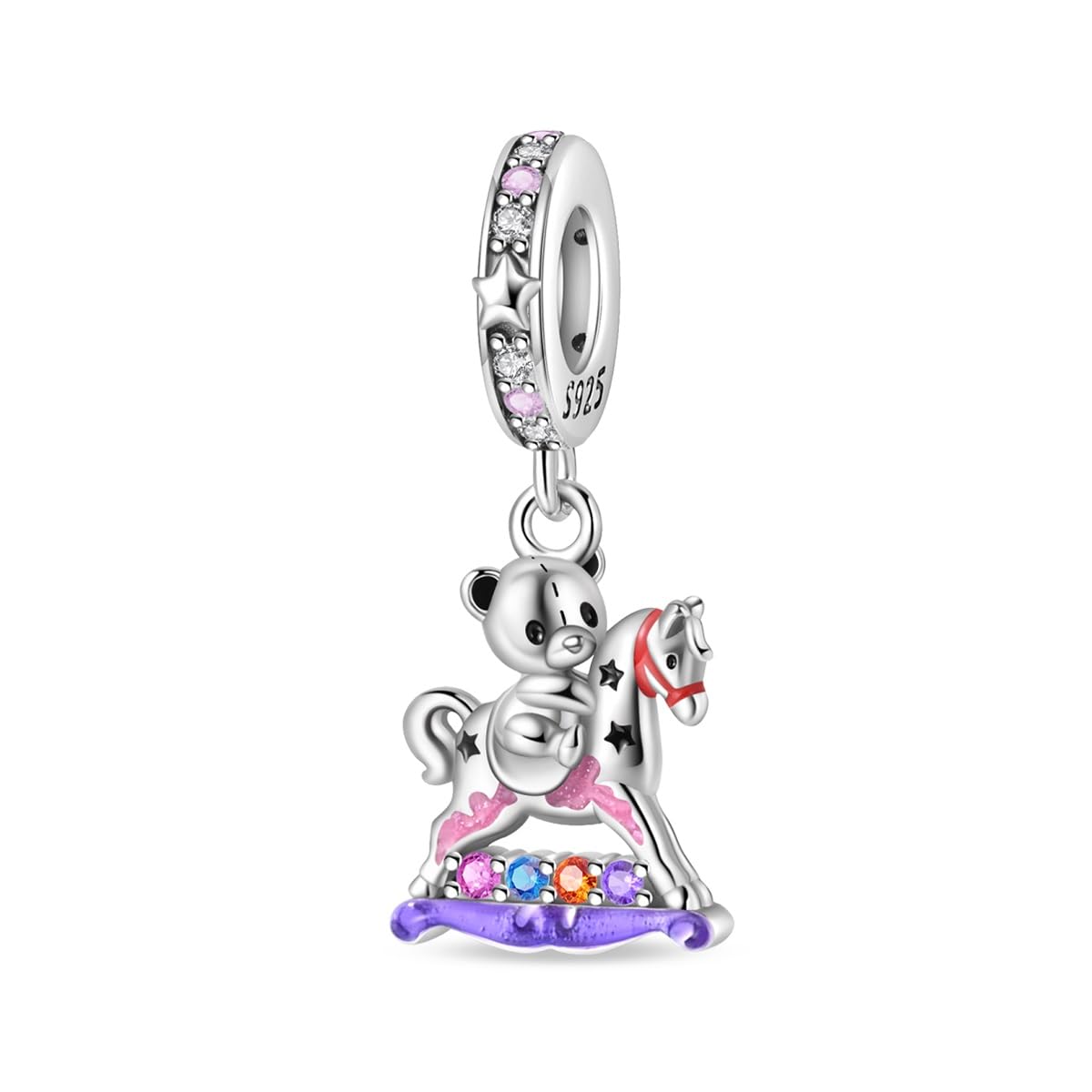 Pandach Damen Charm Anhänger für Armband 925 Sterling Silber Charms Beads passend für Armband und Halskette, Kompatibel mit Europäischen Armbänder für Frauen Mädchen C1