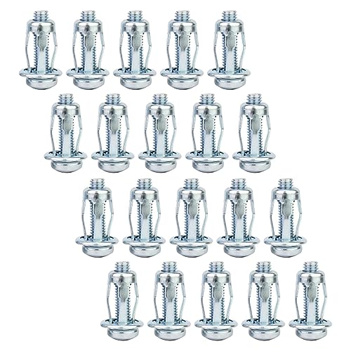 predolo 20 dadi petalo per fissaggi in metallo, ancoraggi a parete cavi, tasselli di espansione, tasselli a vite per l'installazione di tende, 4x20 mm
