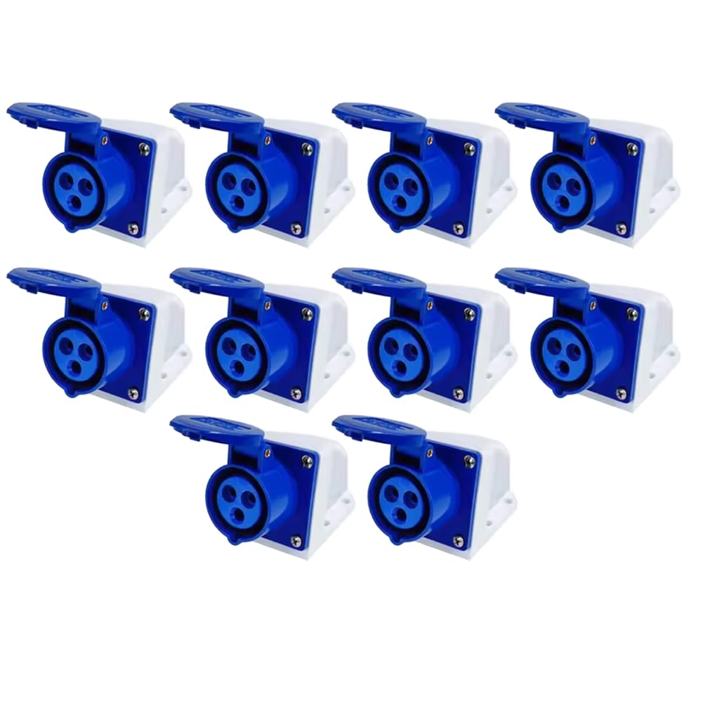 Bouche industrielle et douille 3 pin 16A IP44 connecteur électrique mural