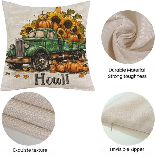 Housses de coussin imperméables en lin déperlant tournesol
