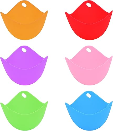 JANKOW Vasos para escalfar huevos, taza de molde para caldera de huevos. Cocinadores de huevos de silicona, tazas para escalfar huevos con soportes