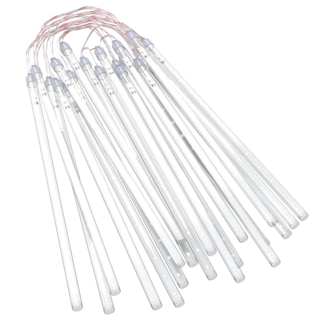 LED Meteor-Lichter 20 Stück 30 cm Kaltweiß mit 480 LEDs, wasserfeste Lichterkette für Innen, Außen, Garten, Party, Weihnachtsdekoration, stimmungsvolles Licht