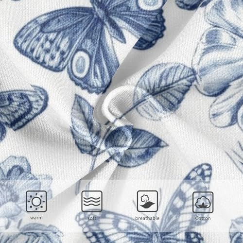 Toddler Girls Underwear 2t Cotton Panties for Girl Artistic Briefs Kids Undies Botanical Flower Retro Butterfly3