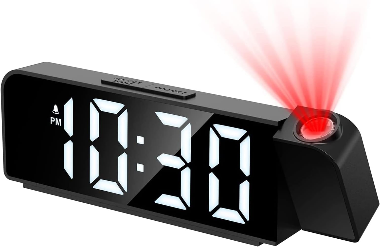 ROCAM Projection Alarm Clock, Projector Clock on Ceiling with USB