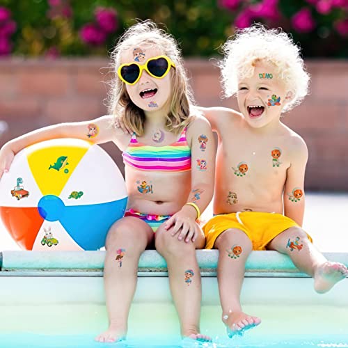 Qpout Kids Tattoos Temporary For Boys And Girls, 18 Sheets Fake Tattoos For Kids, Unicorn Princess Mermaid Dinosaur Dolphin Astronaut Tattoo Sticker, Children Birthday Party Favors #TOP6