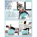 Yoga Ball for Exercise, Pilates Set, 4 Sizes Fitness Ball for Workout, Birthing, Pregnancy, Physical Therapy- Pump Included - Image 5