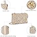 BBTT.ful Flower Evening Handbags Chain Strap Square Shoulder Bag Crossbody Bag Crystals Rhinestone Clutch Purse (gold)