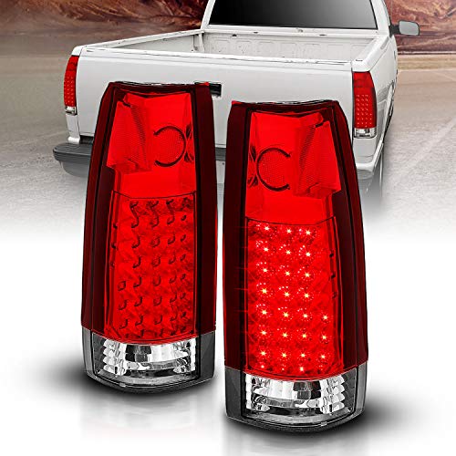Amerilite Clear Red Led, Halogen, Replacement Tail Lights Set For Chevy Gmc;Pickup Truck Ck 1500 2500 3500 - Passenger And Driver Side, Vehicle Light Assembly, Red #TOP1