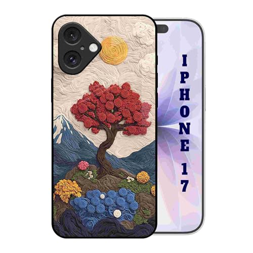 Abaci® Compatible with iPhone 17 Back Cover Case | Designer Premium Printed Glossy Slim | Camera Protection | Aesthetic Red Tree