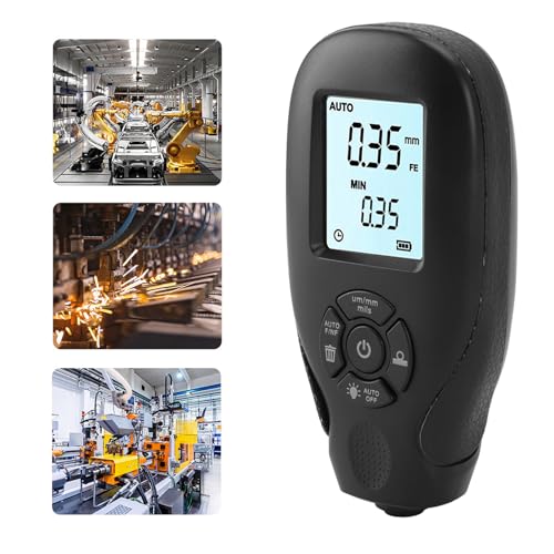 Image of Zunate Digital Coating Thickness Gauge, High Accuracy Paint Tester with Backlit Display for Car Buyers & Industrial Use (0-1.8mm, Auto Calibration)