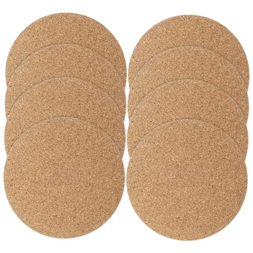 Parliky Cork Coasters for Drinks 2 Pack Round Coasters Cork Backing Plant Trivets Pot Saucers Flowerpot Mats