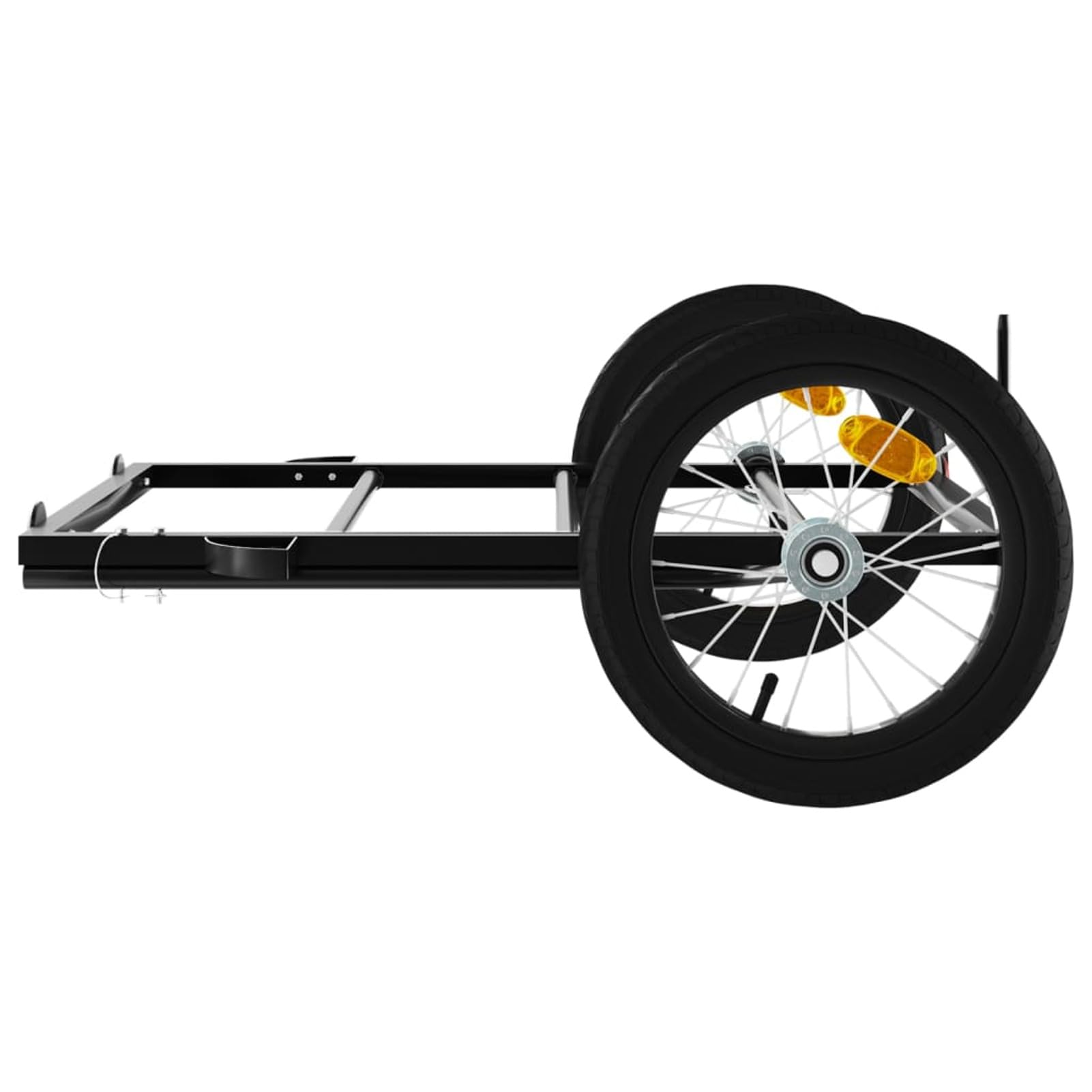 Fahrradanhänger Schwarz 126x63x34 cm Eisen, Fahrrad Anhänger, Lastenanhänger, Handwagen, Fahrrad-lastenanhänger, Lastenfahrrad - 94205