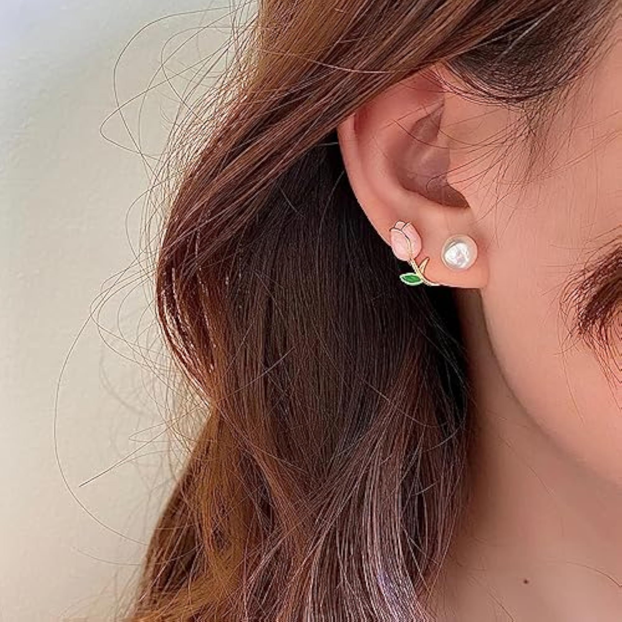 Latest Stylish Flower Pearl Earrings