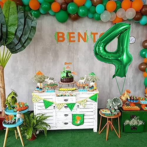Image of TONIFUL 40 Inch Dark Green Large Numbers Balloon 0-9 Birthday Party Decorations Foil Mylar Big Number 4 Balloon Digital 4 for Birthday Party,Wedding, Bridal Shower Engagement Photo Shoot Anniversary