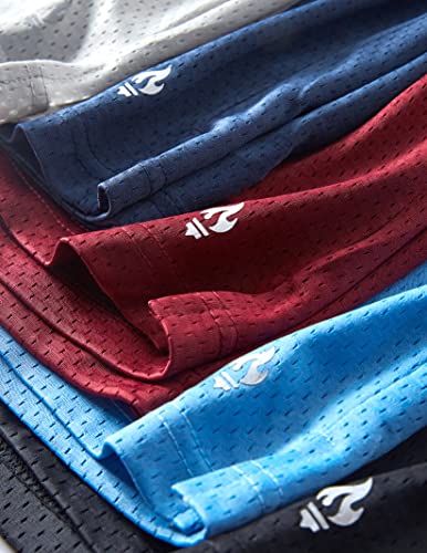 Image of 5 Pack Boys Athletic Shorts Mesh Basketball Youth Apparel Kids Sports Active Gear with Pockets