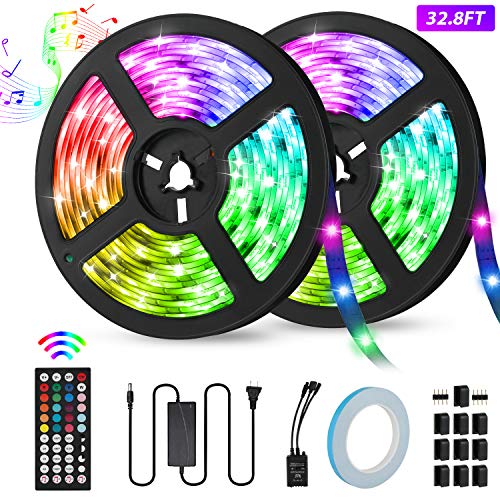 LED Strip Lights 32.8ft, KeShi RGB Color Changing FlexibleTape Lights, 300 LEDs 5050