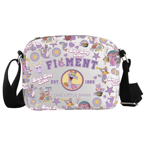 WCGXKO Purple Dragon Crossbody Bag Journey Imagination Gift for Dragon Lover