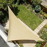LyShade 16'5' x 16'5' x 22'11' Right Triangle Sun Shade Sail Canopy (Sand) - UV Block for Patio and Outdoor