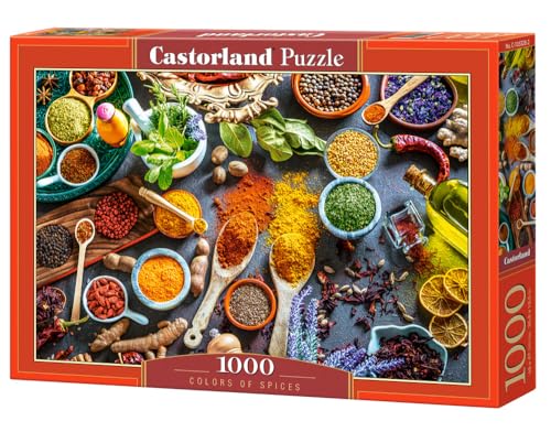 CASTORLAND Puzzle de 1000 pièces, couleurs d'épices, puzzles alimentaires, variété de couleurs, puzzles culinaires, puzzles pour adultes, Castorland C-105328-2