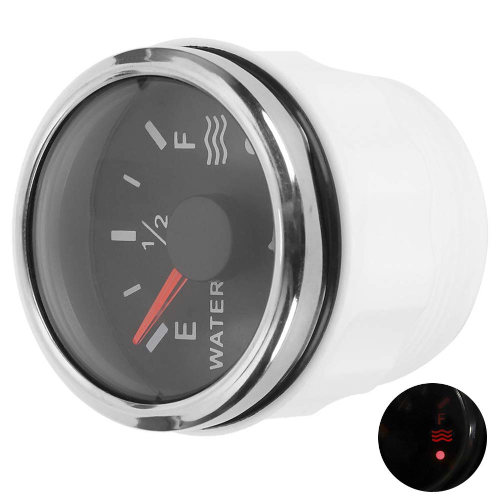 indicatore livello acqua + Indicatore del serbatoio dell'acqua | Indicatori di livello dell'acqua 52 mm/2 pollici Allarme intelligente 9-30 V per sensore europeo RV 0-190 ohm