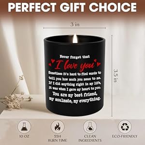 TEEZWONDER Romantic Gifts for Him Her - Long Lasting Vanilla Lavender Candle 10 Oz - Anniversary Birthday Gifts for Women Men Boyfriend Girlfriend Husband Wife TEEZWONDER Romantic Gifts for Him Her Long Lasting Vanilla Lavender Candle 10 Oz Anniversary Birthday Gifts for Women Men Boyfriend Girlfriend Husband Wife