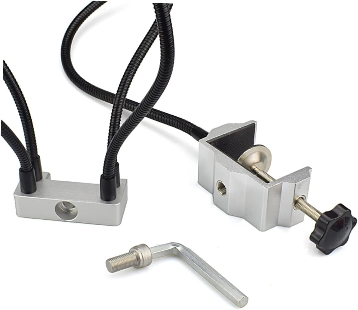 LED Magnifying Glass Desk Lamp with Level Brightness Flexible Arm for Welding Jewelry Making and Crafts Repair