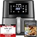 Produktbild KLAMER Heißluftfritteuse 5,5l XXL, ölfreie Friteuse, 1700W Airfryer mit LED-Touchscreen, digitalem deutschen Rezeptbuch, multifunktionale Mini-Heissluftfrittuese ohne Öl