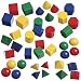 edx education Mini Geometric Solids - Set of 40 - Multicolored 3D Shapes - Early Math Manipulative and Geometry For Kids
