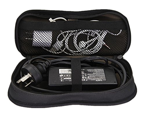GLRSBUTY Laptop Power Adapter Bag Carrying Case Travel Electronic Cable Storage Management Mesh Bag Cell Phone and Computer Charger Cable Accessory Portable Zippered Pouch Organizer Can Put In Luggage
