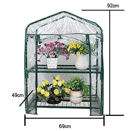 Trraple Plant Greenhouse Cover, Mini Greenhouse Warm Clear Pvc Cover Tiers Shelves Plant Cover Grow Tent For Indoor Outdoor Planting (Without Stand) #TOP1