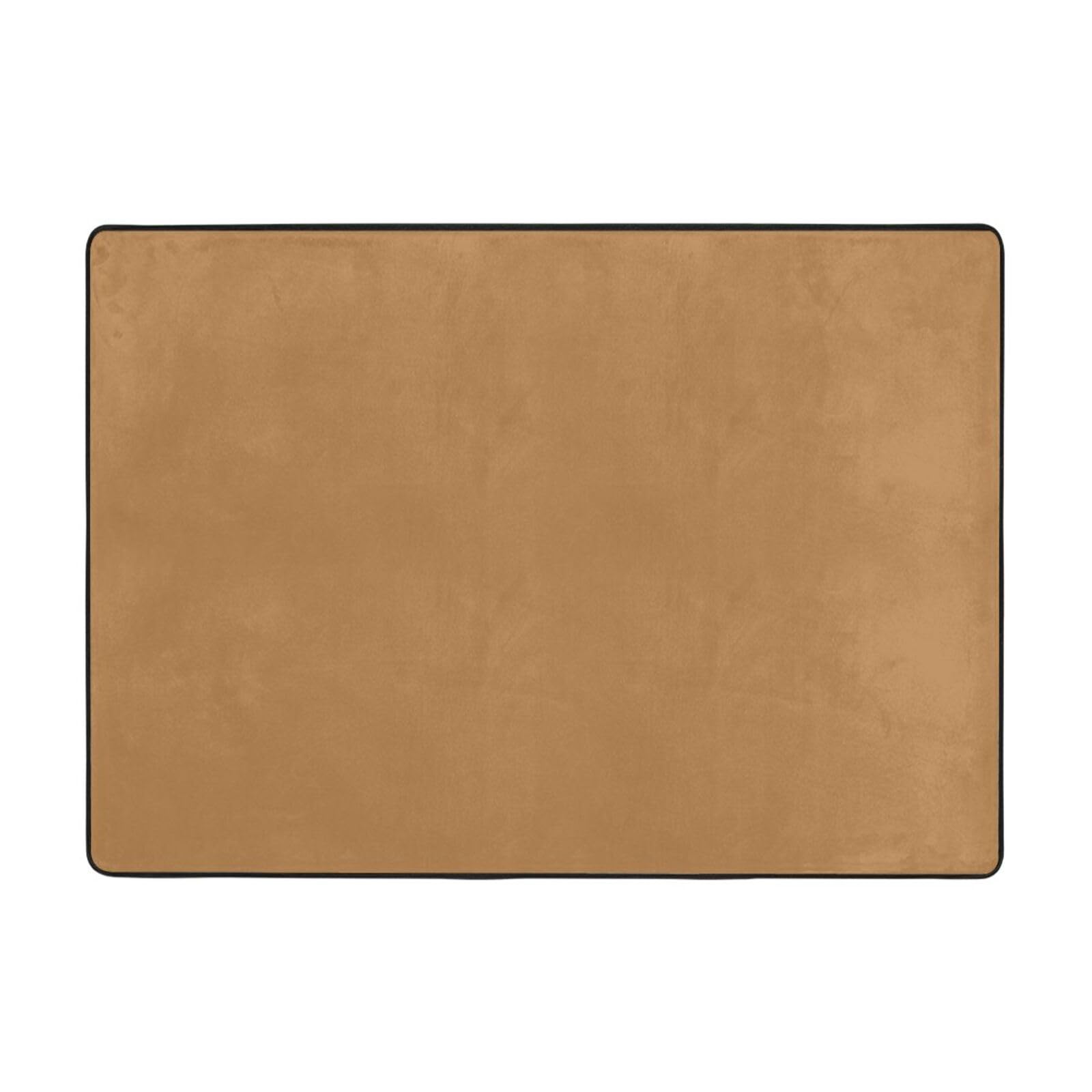 Tapis de sol en flanelle marron uni 203x147 cm premium