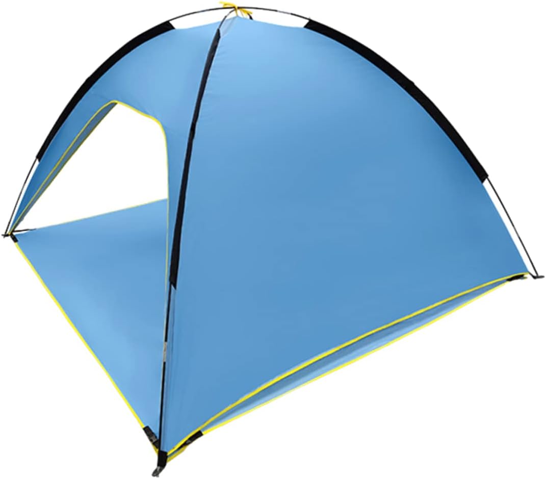 POPETPOP 1pc Outdoor Beach Camping Tent Spacious Sided Ventilated Canopy Shelter for Family Picnic Hiking and Travel Quick Setup Lightweight and Polyester Removable Groundsheet Upgraded