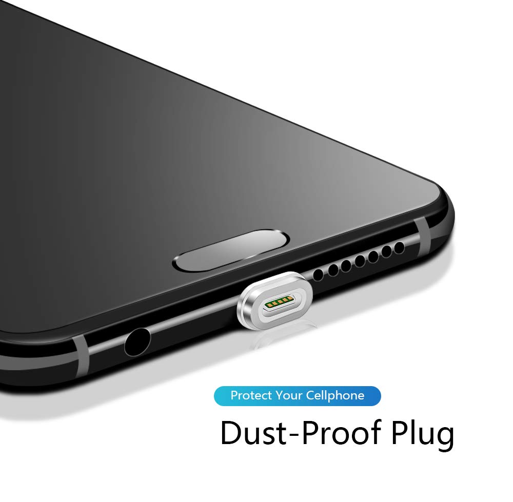 NetDot Gen10 Cavo Micro USB Magnetico In Nylon Intrecciato - Ricarica Rapida 3A E Sincronizzazione, LED Laterale, 2 Metri, Nero - 3