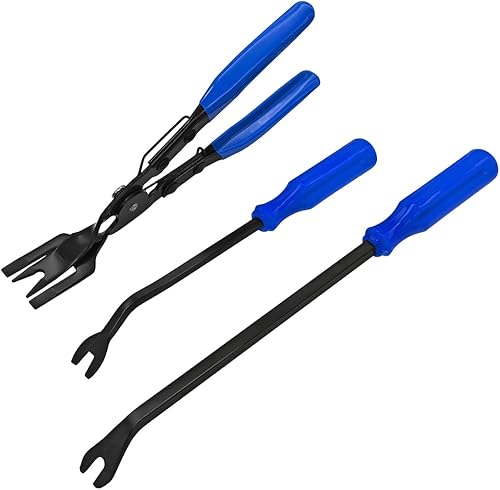 AUCELI Juego de 3 alicates de clip, kit de herramientas de extracción de moldura automática, herramienta de palanca para quitar sujetadores de panel