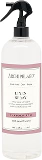 Charcoal Rose Linen Spray – Fabric & Room Freshener with Black Baccara Rose & Charcoal – Odor Eliminator for Room, Upholstery & Clothes – 17.5 fl oz