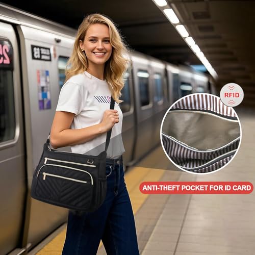 Crossbody Purse for Women, Large RFID Anti-Theft Travel Purse Shoulder Bag with Multiple Pockets for Work or Daily Use4