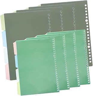 VILLCASE 8 Conjuntos Divisor De Folhas Soltas Divisórias De Caderno Divisor De Pasta Divisórias De Assunto Abas De Classificação Divisor De Assunto De Plástico Abas De Caderno Fichário