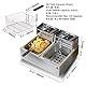 VEVOR Elektrische Edelstahl Fritteuse 24 L, Doppelter Tank Fritteuse Maschine 1500 W + 1500 W, inkl. 2 Frittierkörbe, 2 Abdeckungen, Kommerzielle Fritteuse für Restaurants, Cafés, Imbissstuben