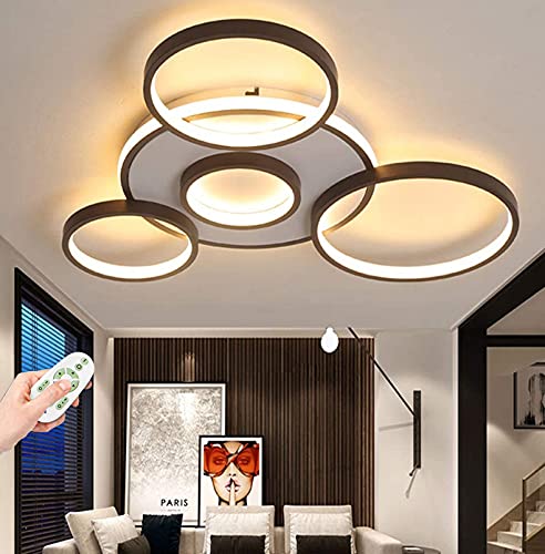 Plafonnier LED pour grand salon et cuisine moderne, lampe suspendue à luminosité réglable