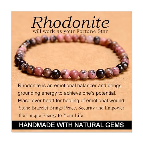 MASSIVE BEADS Pink Black Rhodonite -...
