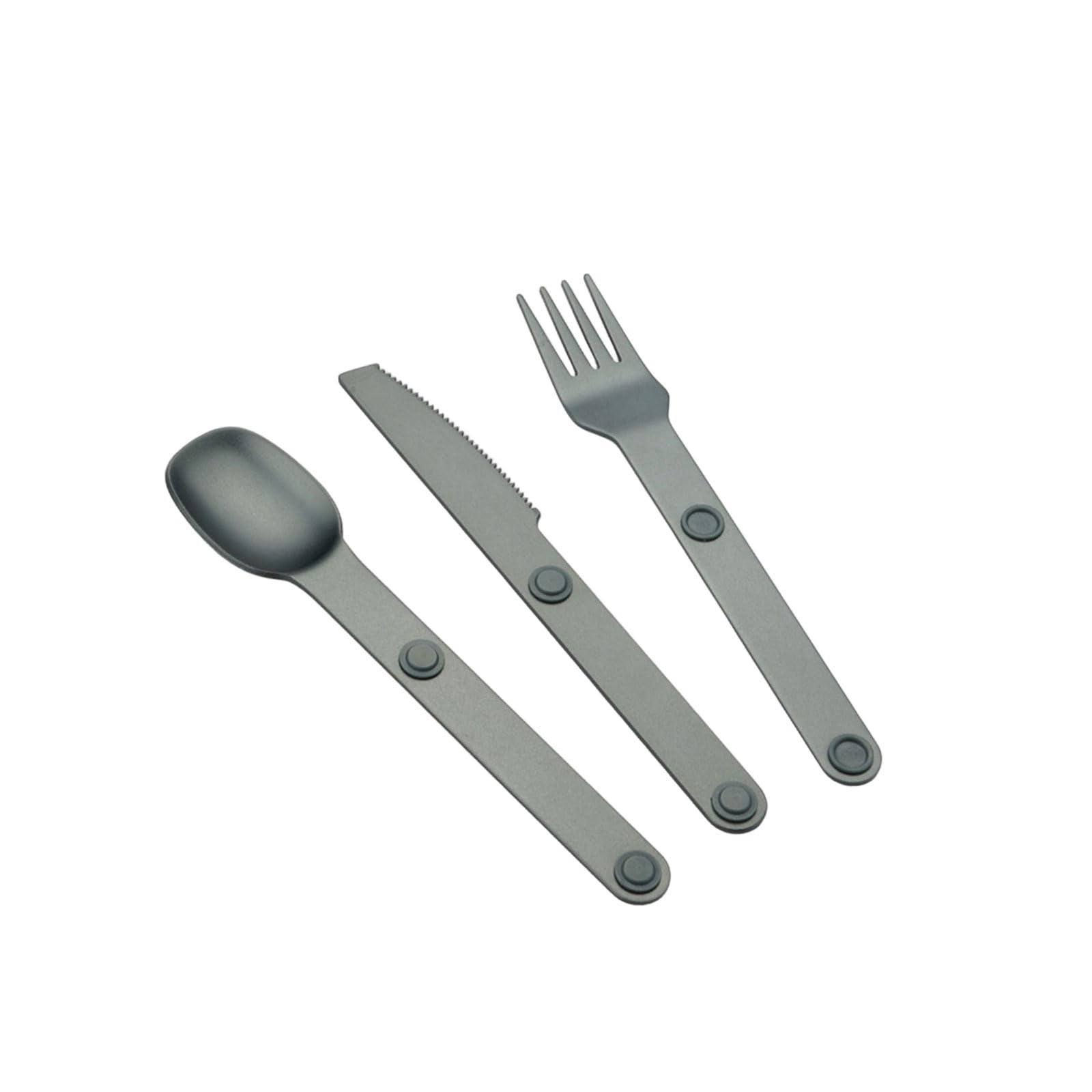Buxuaaaa Rustproof Aluminum Camping Utensils Travel Cutlery Set 3 Piece for Hiking Fork Spoon Utensils