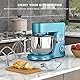 Küchenmaschine, POWWA 6,2 L Rührmaschine Knetmaschine, 6+1 Geschwindigkeit Teigmaschine,1500W Teigknetmaschine mit Schneebesen, Knethaken, Rührbesen & Spritzschutz zum Backen, Kuchen, Kekse, Kneten