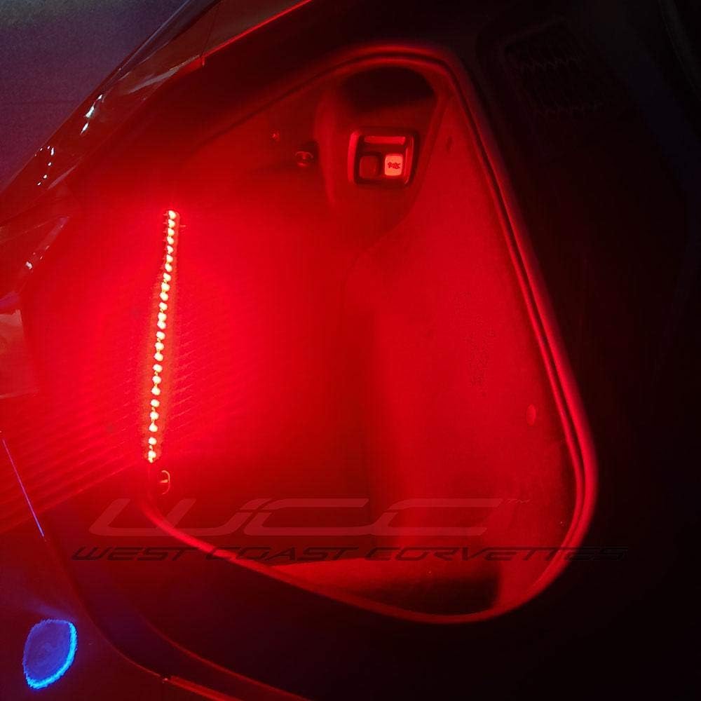 C8 Corvette Front And Rear Trunk LED Lighting Kit - Plug N Play LEDs for 2020-2025 Corvettes (Red)