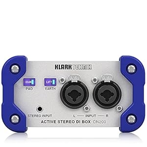 Klark Teknik DN200 V2 Actieve DI-box met 2 kanalen, uitgebreid dynamisch bereik en som/split-mogelijkheden