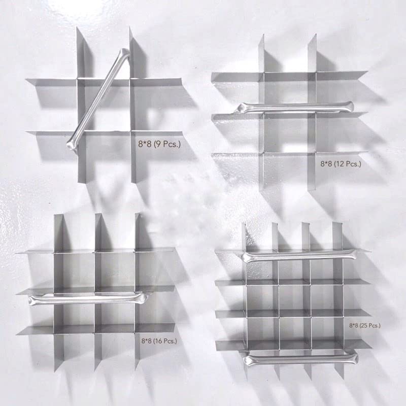 Brownie-Cutter-Stainless-100-89101112-Inch-Heavy-duty-Baking-Pan-or-Slicer-Ensures-Perfect-Crispy-Edges-baking-pan-Bakeware-for-Oven-Baking-Bakeware-Cake-portion-cutter-Cutter-8x8-25-Pcs